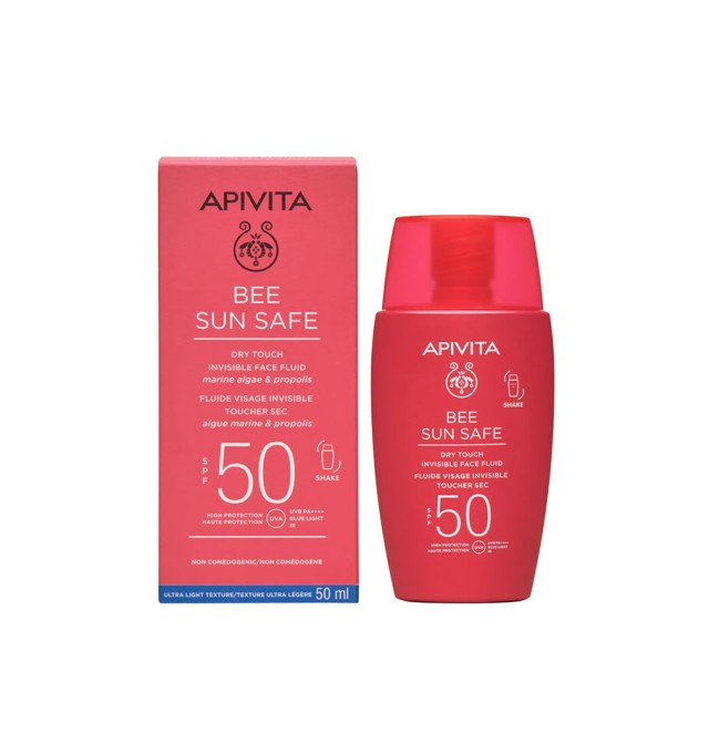 Apivita Bee Sun Safe Dry Touch Invisible Face Fluid SPF50 50ml