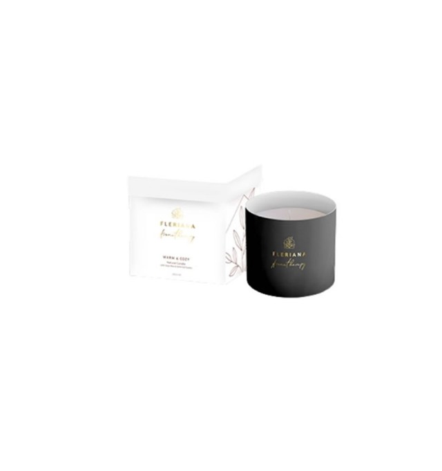 Fleriana Aromatherapy Warm & Cozy Natural Candle Κερί για Αρωματοθεραπεία 235 ml