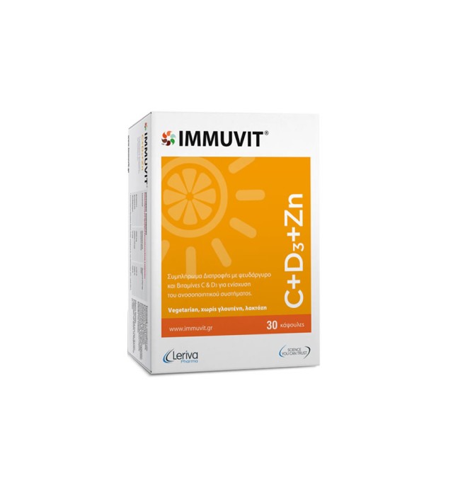 Leriva Immuvit C + D3 + Zn 30Caps