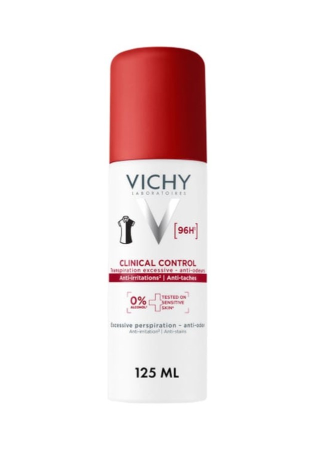 Vichy Clinical Control 96h Αποσμητικό Σπρέι για 96 Ώρες Προστασίας, 125ml