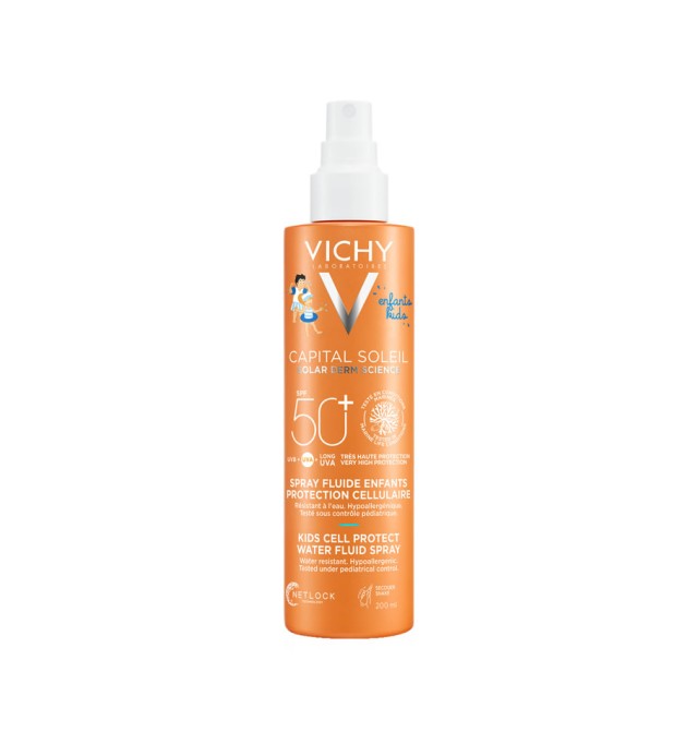 Vichy Capital Soleil Kids Solar Derm Science SPF50+ Water Fluid Spray 200ml