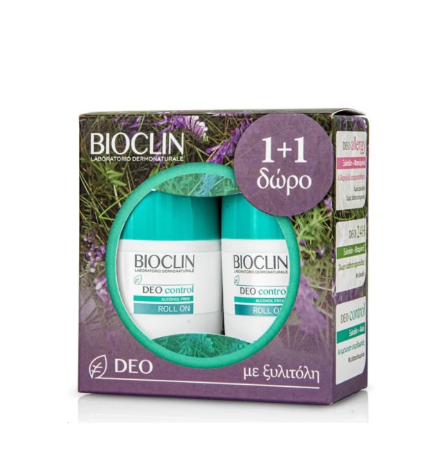 Bioclin Promo Deo Control Alcohol Free Roll-on 50ml (1+1 Δώρο)