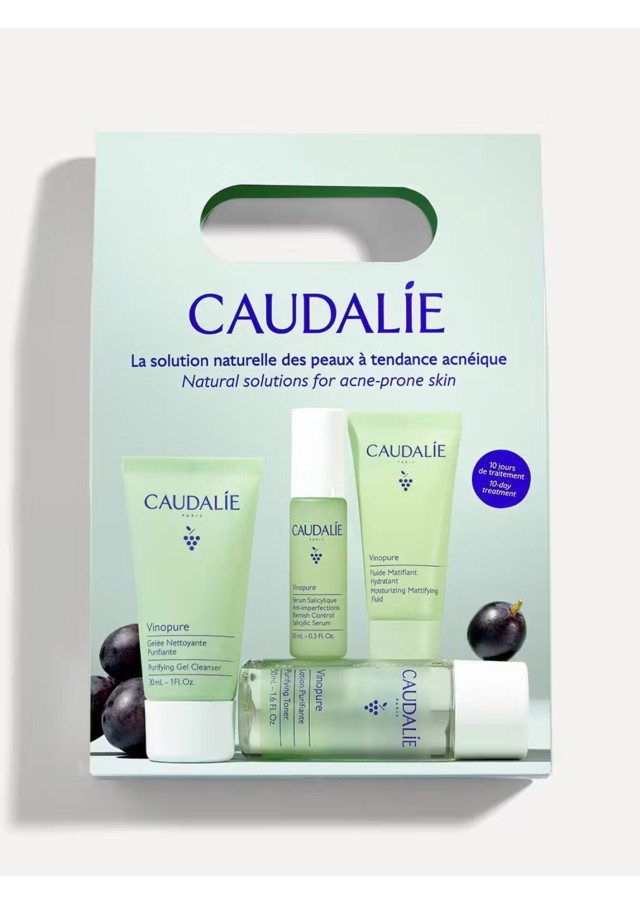 Caudalie Vinopure Serum 10ml & Purifying Gel Cleanser 30ml & Purifying Toner 50ml & Fluide Matiflant 15ml