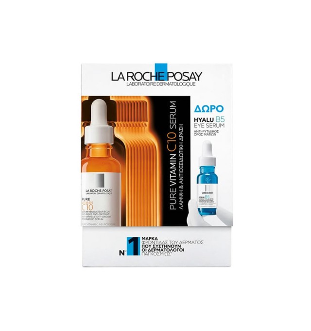 La Roche-Posay Promo Pure Vitamin C10 Serum, 30ml & Δώρο Hyalu Β5 Eye Serum, 5ml