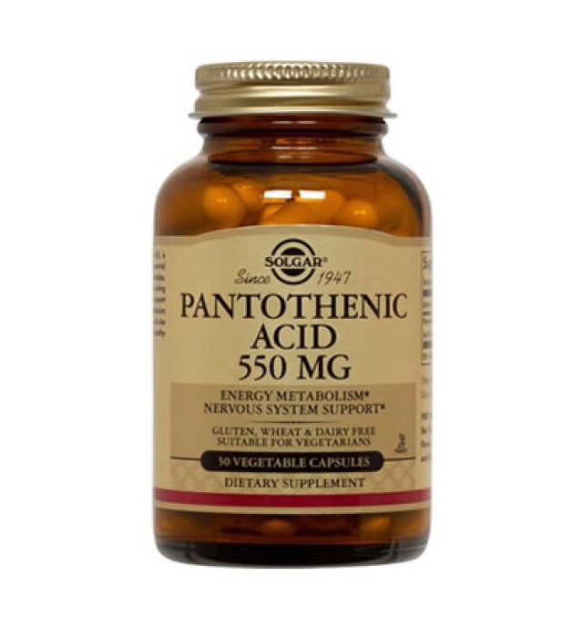 Solgar Pantothenic Acid 550mg veg caps 50s