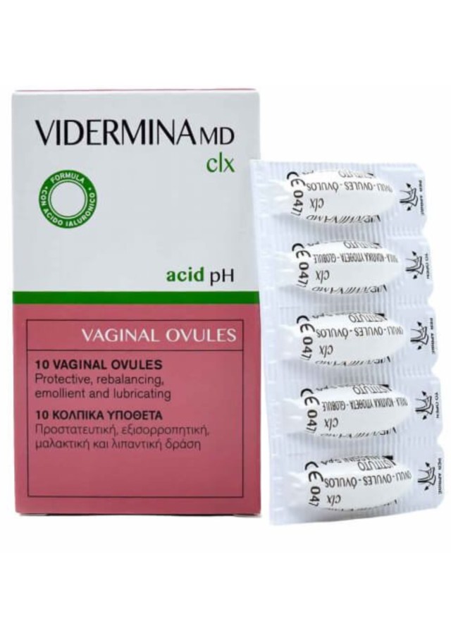 Vidermina CLX Vaginal Ovules 10 Κολπικά Υπόθετα 3gr