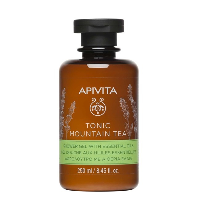 Apivita Tonic Mountain Tea Shower Gel with Essential Oils 250ml