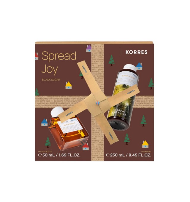 Korres Promo Spread Joy Black Sugar Eau de Toilette Γυναικείο Άρωμα, 50ml & Sowegel, 250ml