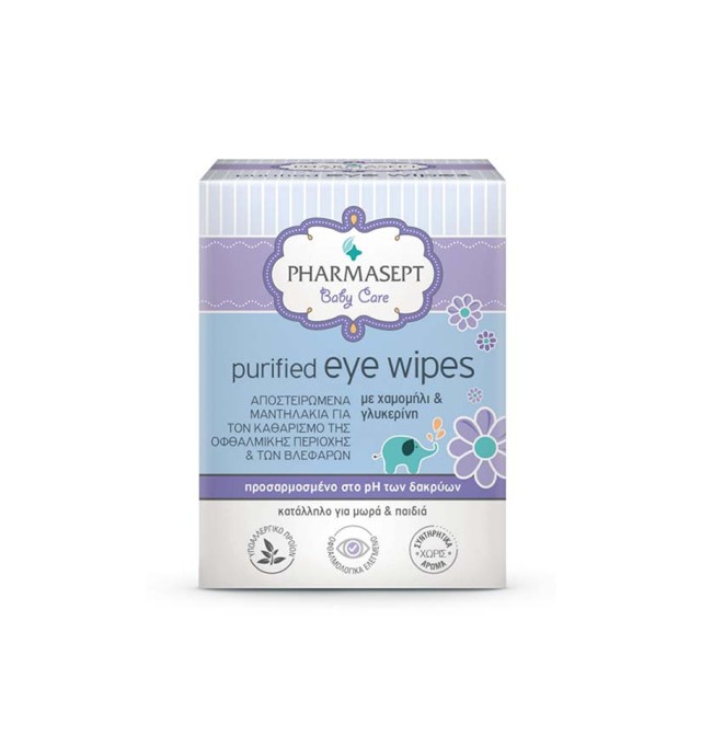 Pharmasept Baby Purified Eye Wipes 10τμχ