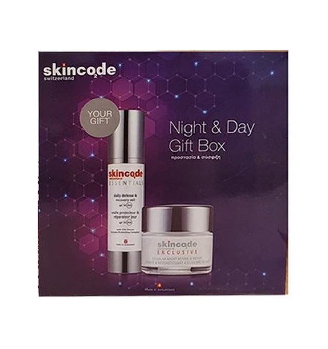Skincode Cellular Night Refine & Repair 50ml + Essentials Daily Defense & Recovery Veil SPF30 50ml